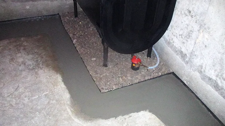 Oil tank in basement