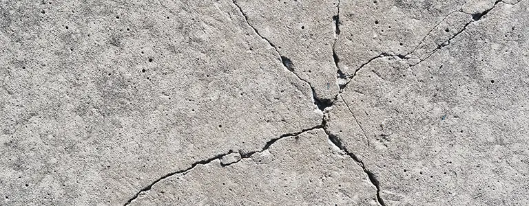 Cracked concrete